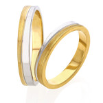 Wedding ring S two-tone 3.5mm